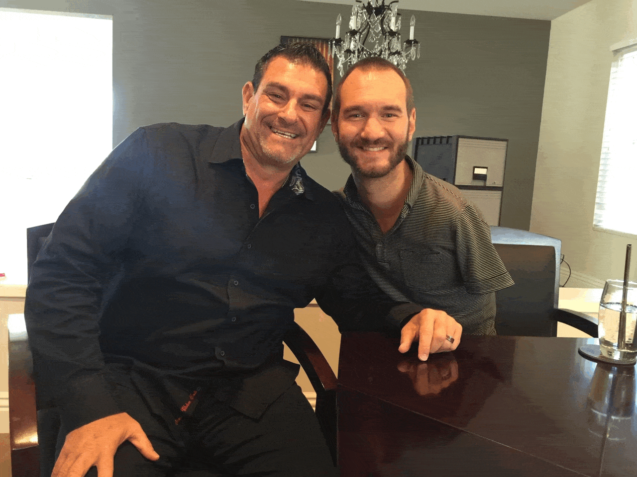 Marc Feinberg collaborating with Nick Vujicic